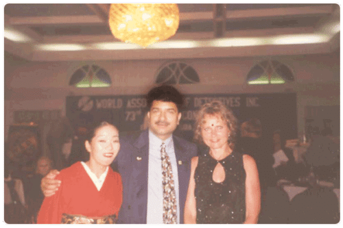 With our foreign lady detective associates at a WAD meeting.