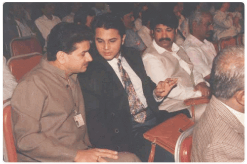 Our CMD with the security professional he adores most, the then young Prince Rahul, now the great King of Security Business and CMD of Tops Group, Dr. Dewan Rahul Nanda.